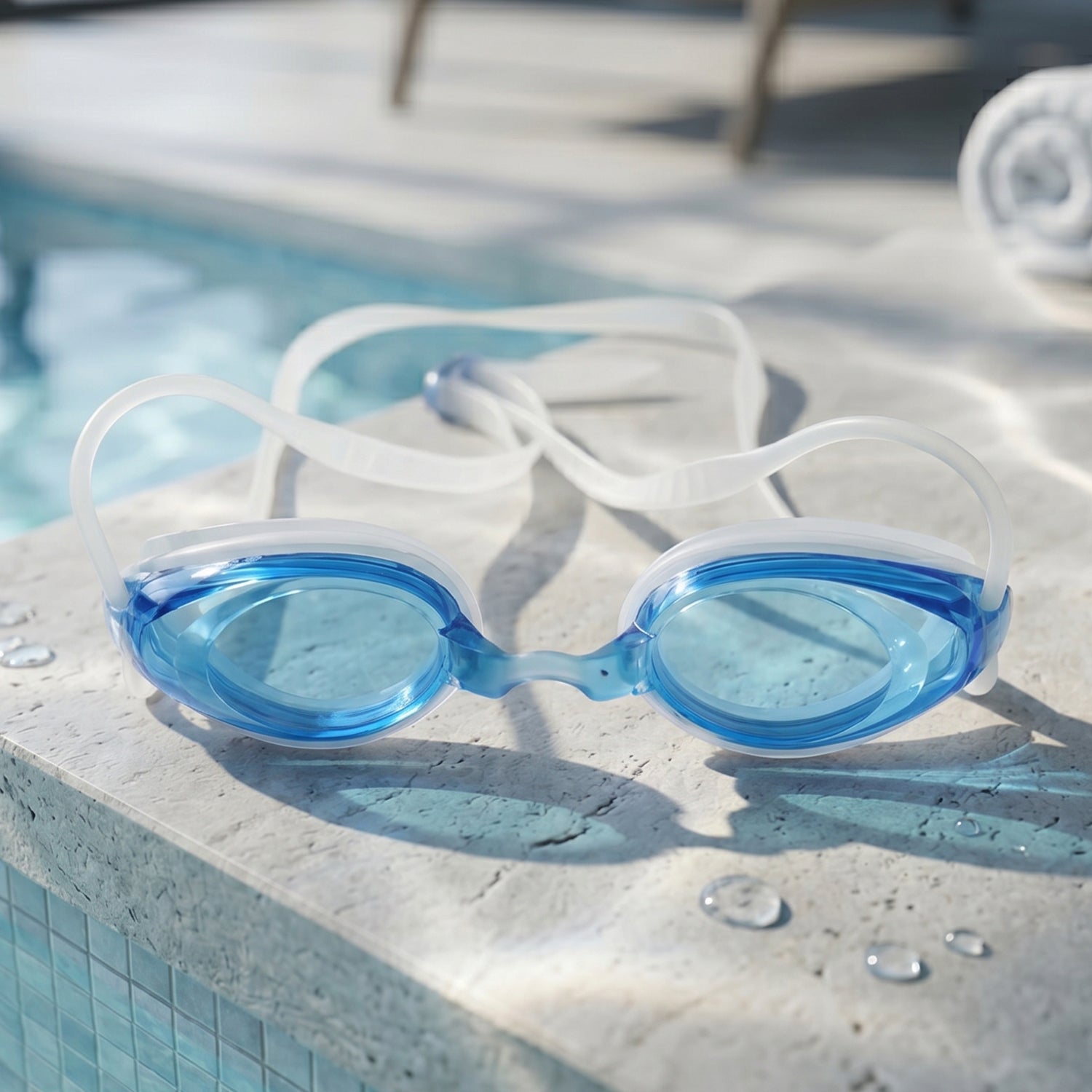 Kids Comfortable Fit Swimming Goggles With Clear Vision And Adjustable Strap  1 Pc