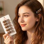 Bow design barrette from the stylish and lightweight hair clip set