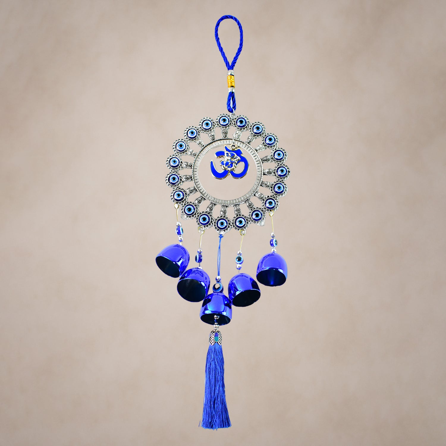 Decorative Om Evil Eye Wind Chime Wall Hanging (1 Pc)