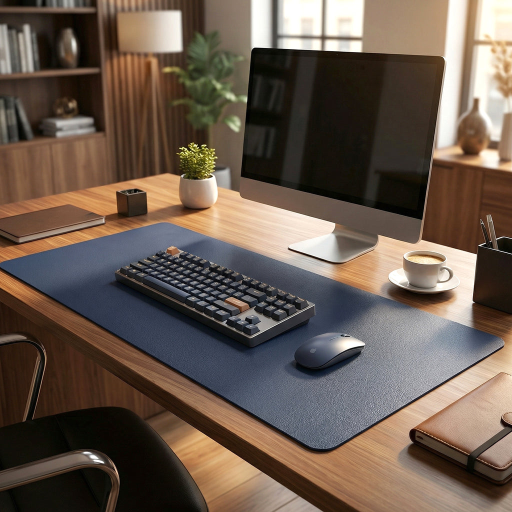 Premium Leather Finish Large Desk Mat Mouse Pad (1 Pc 90x45 Cm)