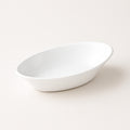 Plastic Marin Serving Bowl  Elegant Oval Deep Bowl (1 Pc  White)