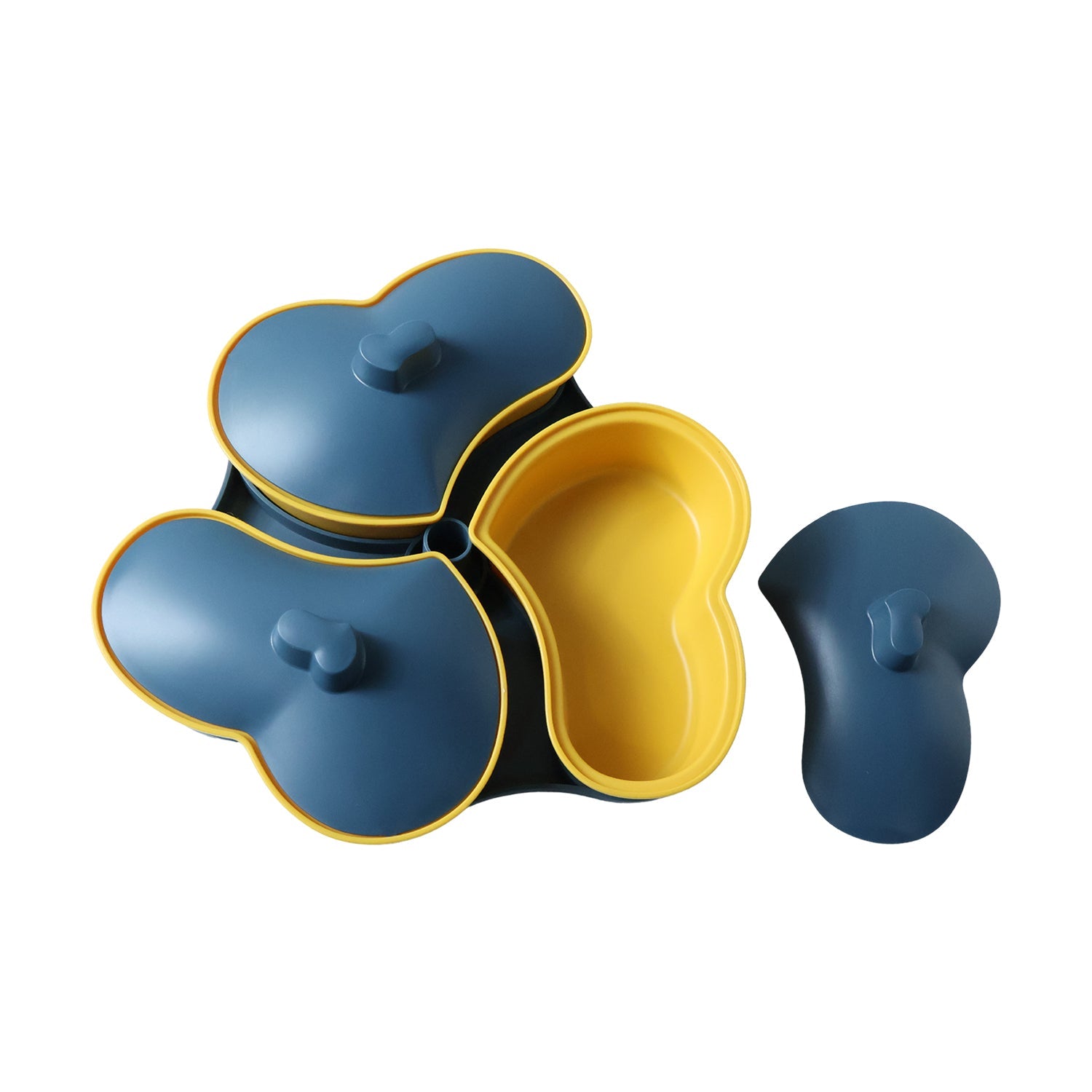 Serving bowl set for snacks, candies, or dry fruits with lids
