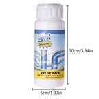 Bathroom sink cleaner powder to prevent clogs