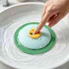 Silicone sink drain plug with duck design and strong suction