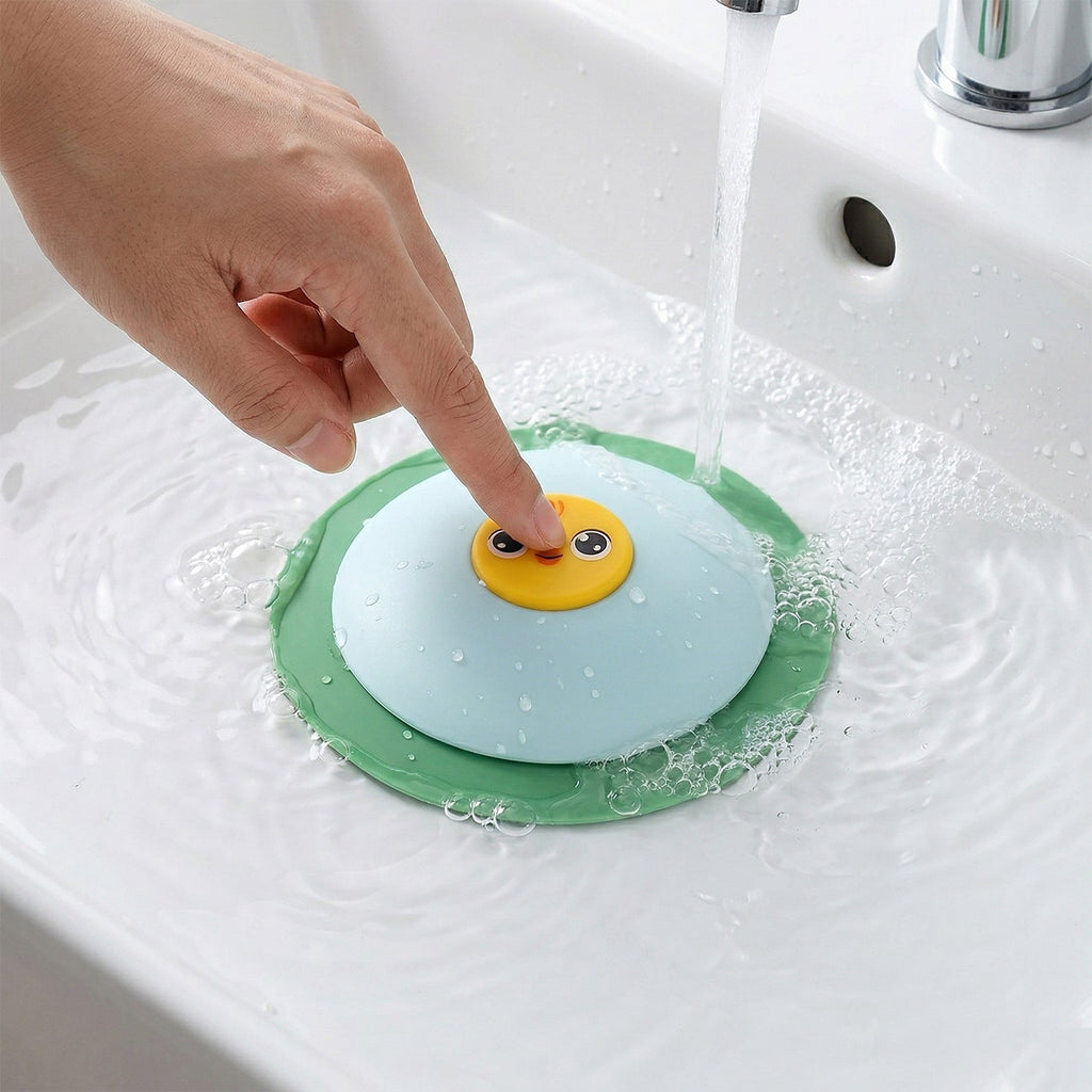 Reusable silicone duck-shaped drain cover