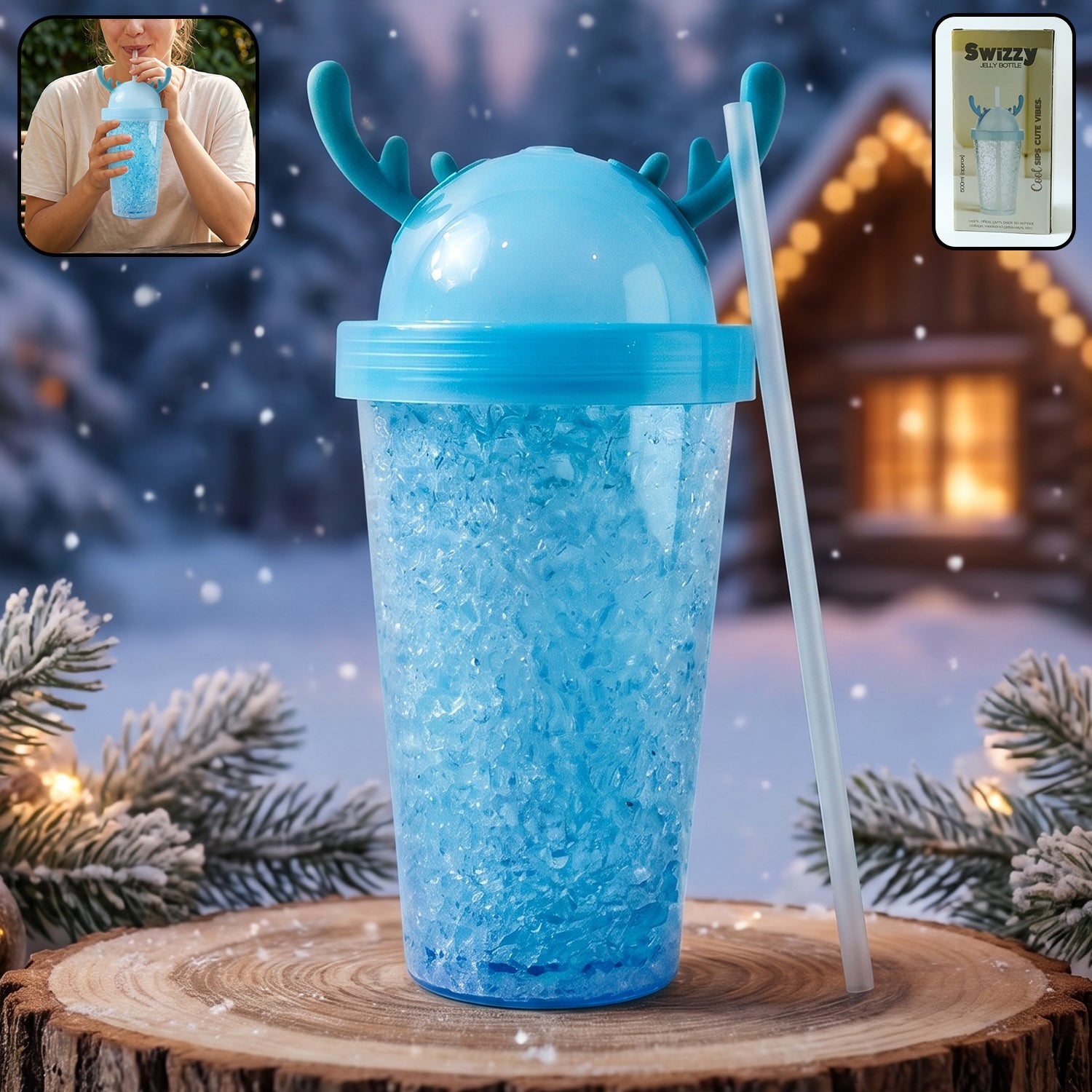 Stylish Jelly Tumbler 500ml with straw, leak-proof travel cup