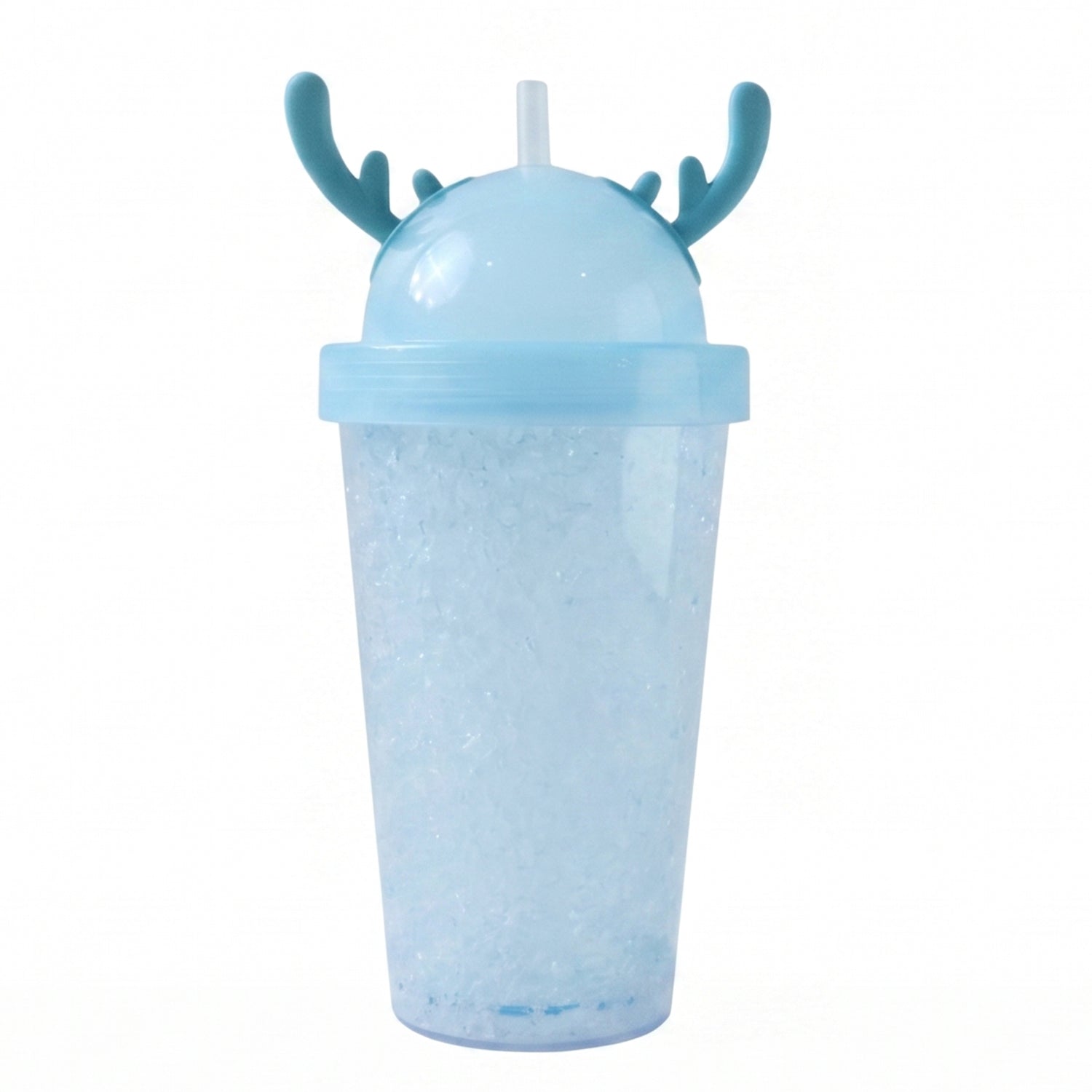 Reusable plastic tumbler with fun jelly design and handle
