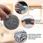 Stainless steel scouring pad for kitchen cleaning
