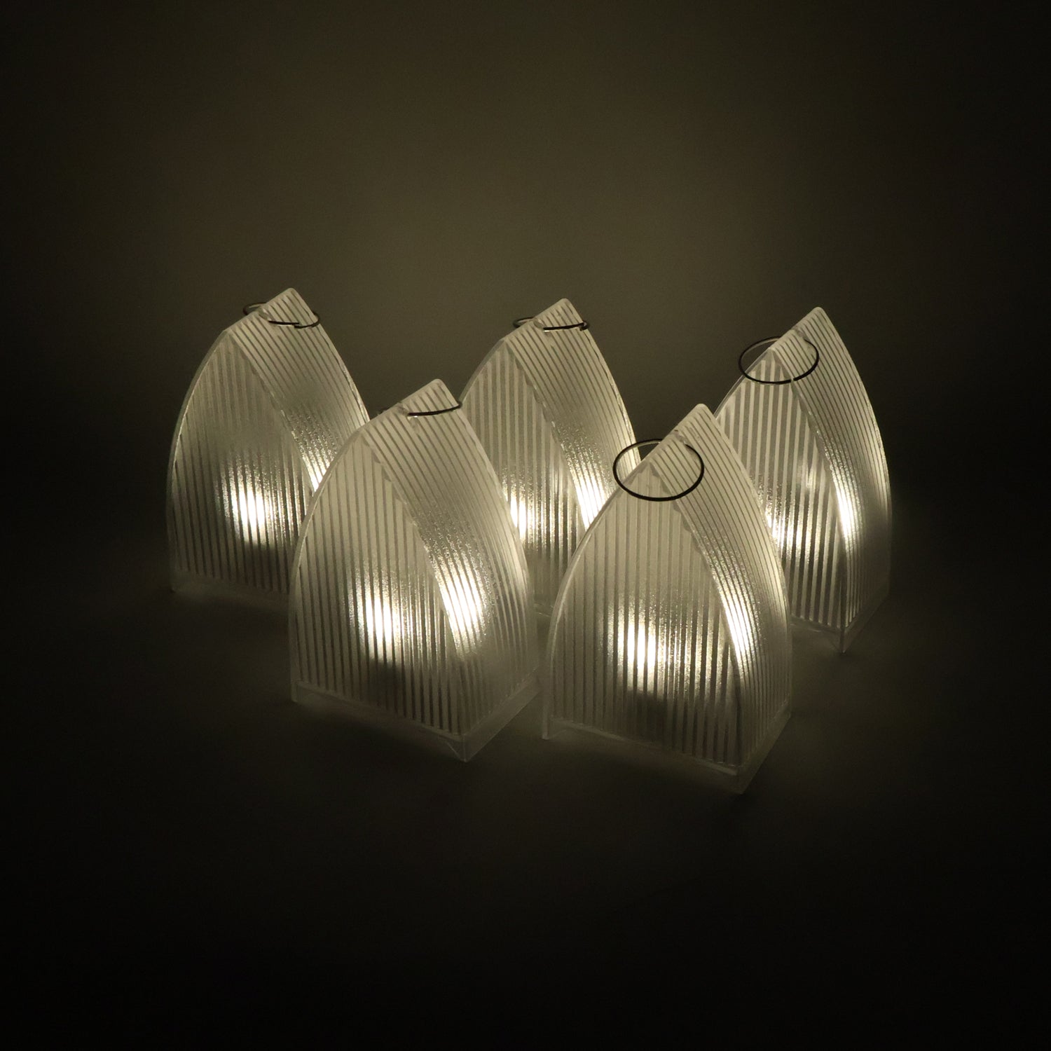 Led Flameless Decorative Lantern Lights - (5 Pc  Set)