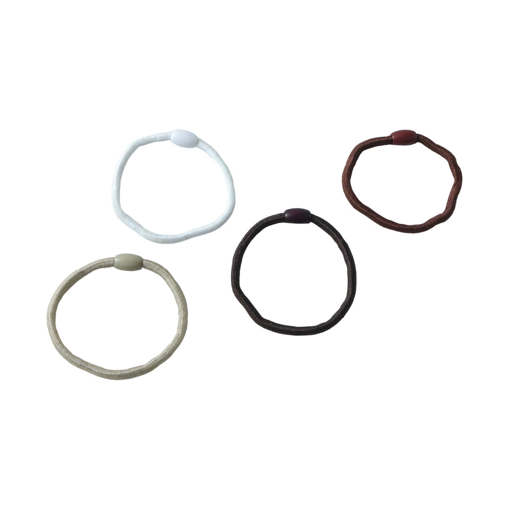 Soft Elastic Hair Rubber Bands Set (32 Pc Mix Color)