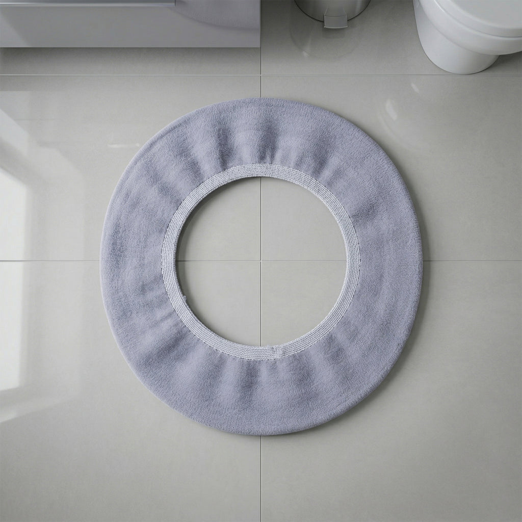 Soft Fabric Elastic Toilet Seat Cover (1 Pc 29x29 Cm)