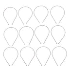 Premium Metal Wave Hair Bands For Men  Women (12 Pc)