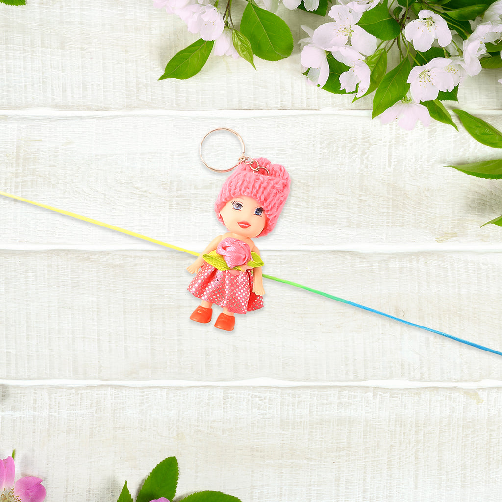 Multifunction Doll Rakhi For Kids  Cute Soft Toy Rakhi With Keychain Use  Decorative Fancy Rakhi Cum Keyring For Boys  Girls