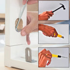 Hammer, screwdriver, and cutter in compact repair kit