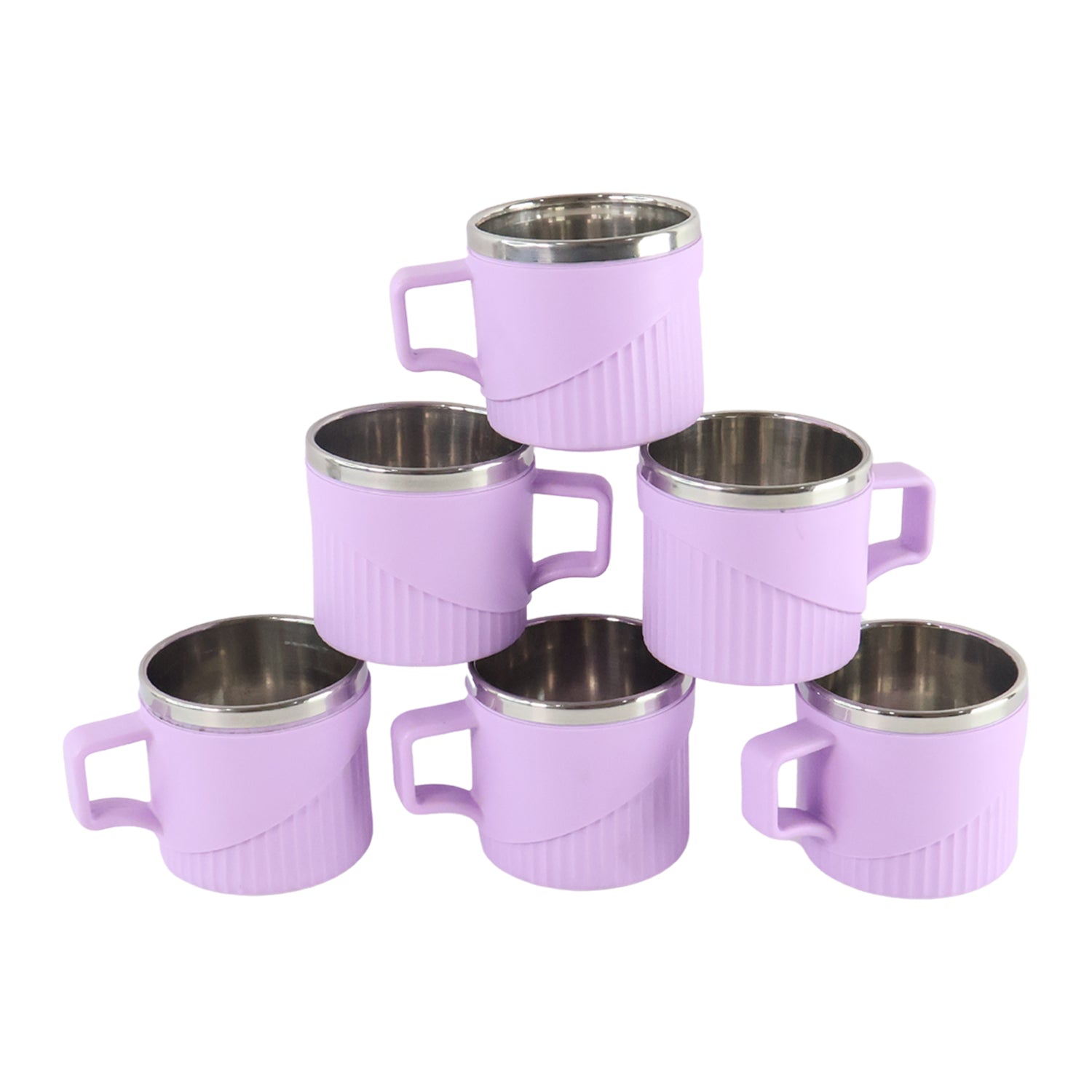 Tea Coffee Cup with an ergonomic, easy-grip handle and heat-safe exterior.