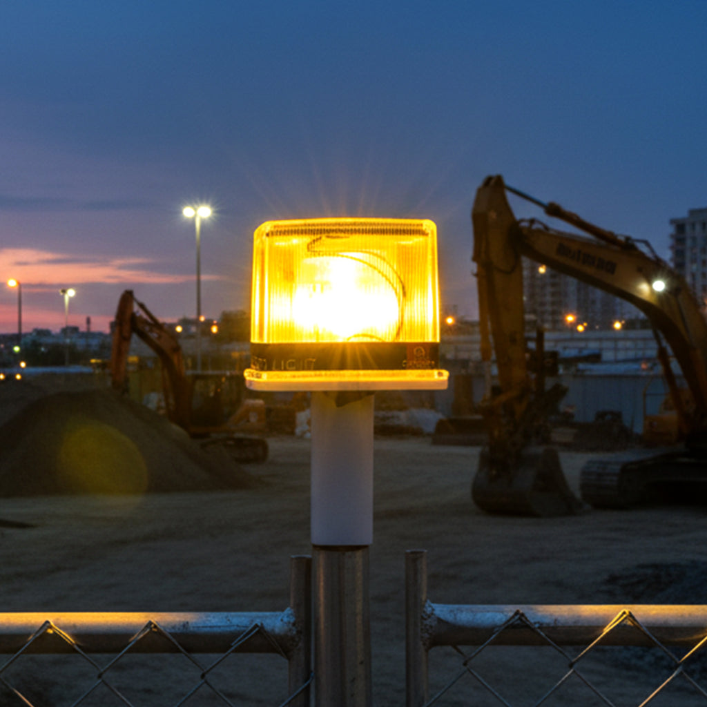1200mah Solar Powered Led Warning Beacon Light (1 Pc)
