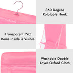 6 Pockets Hanging Purse Handbag Organizer Clear Hanging Shelf Bag (1 Pc)
