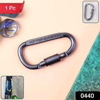 Premium Heavy-duty Metal Carabiner Hook With Screw Lock (1 Pc)