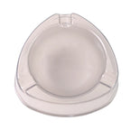 Oblivion Transparent White Ashtray With Cigarette Holder Grooves  Modern Smoke Disposal Tray (1 Pc)