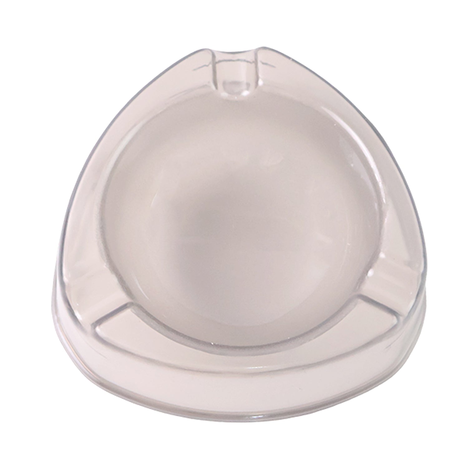 Oblivion Transparent White Ashtray With Cigarette Holder Grooves  Modern Smoke Disposal Tray (1 Pc)