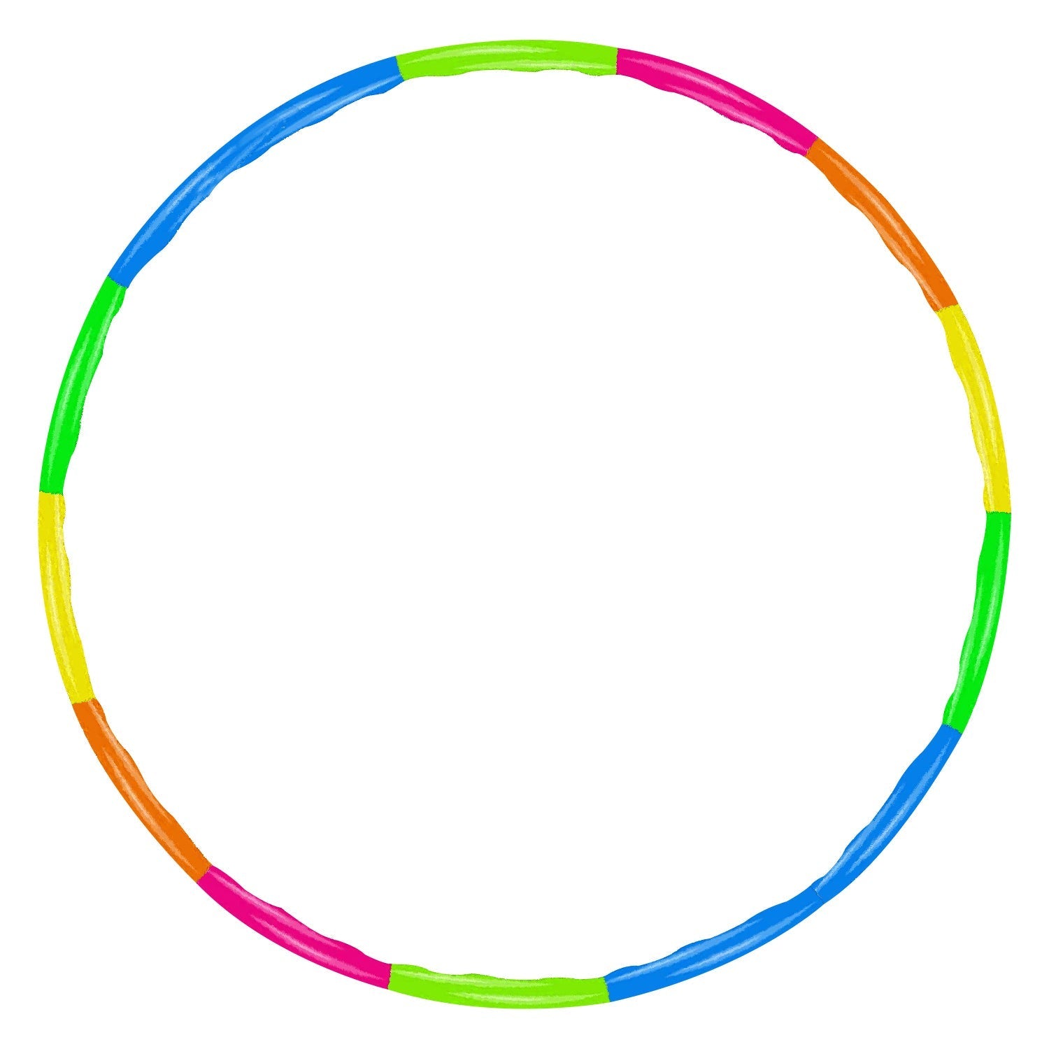 Colorful Hula Hoop for fitness exercise and core workouts.