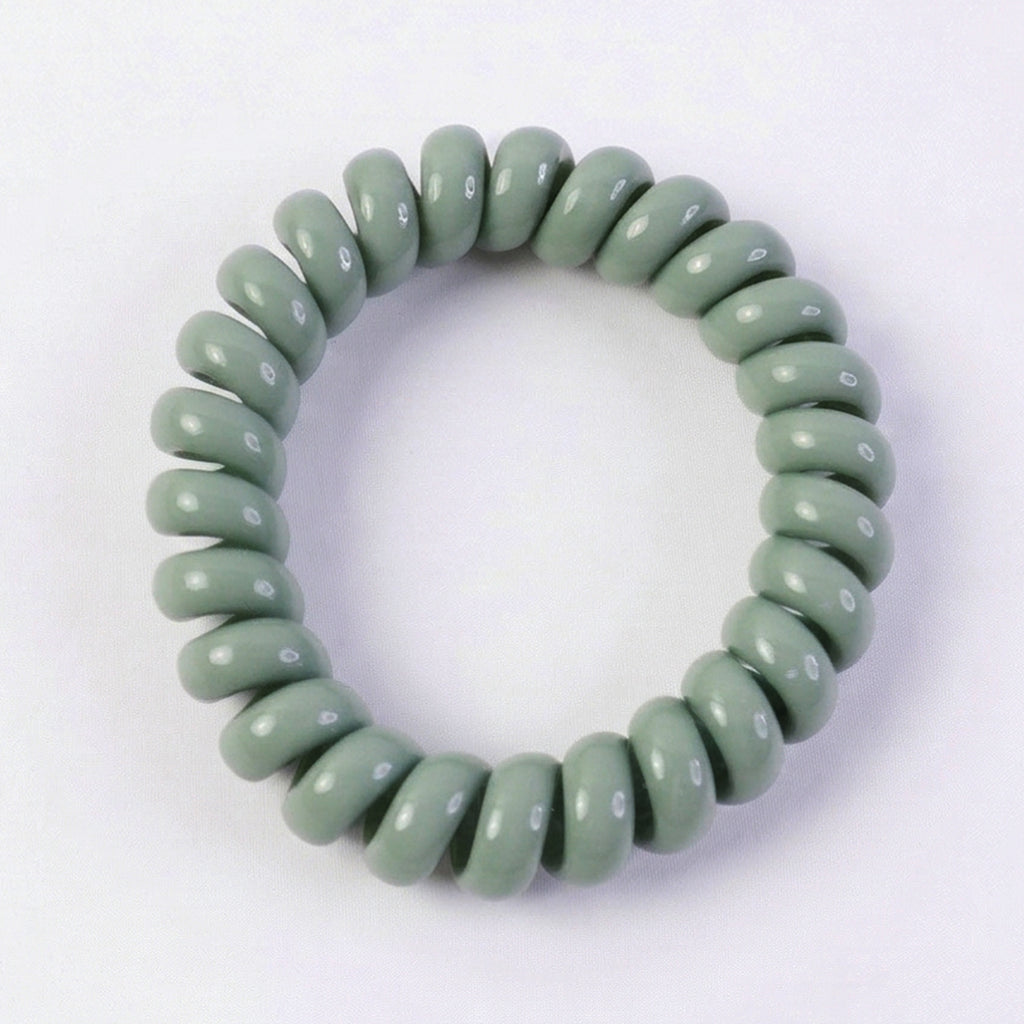 Soft Stretchable Telephone Wire Style Hair Bands Set (1 Pc)