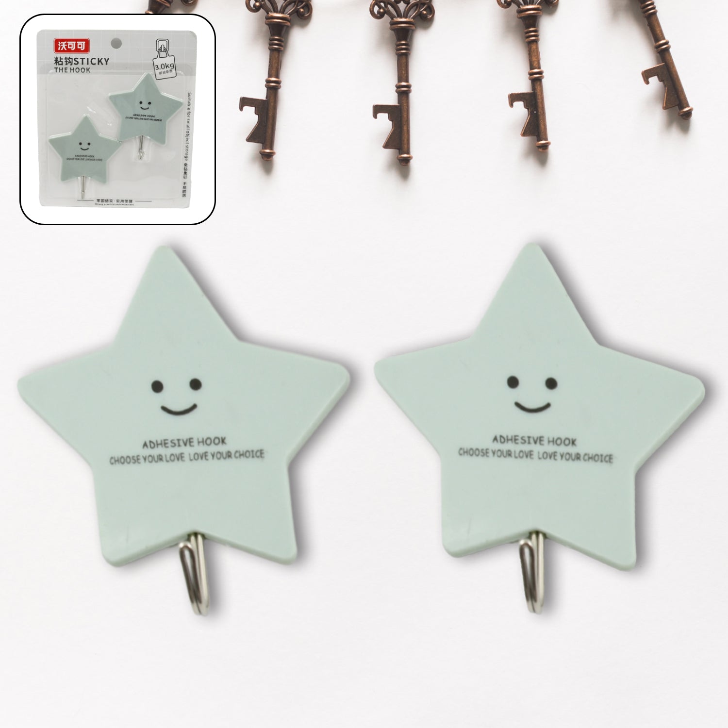 4008 Multipurpose Strong Hook Self-adhesive Hooks For Wall Heavy Plastic Hook Sticky Hook Household For Home  Decorative Hooks Bathroom  All Type Wall Use Hook  Suitable For Bathroom Kitchen Office