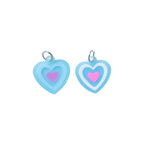 Cute Heart Shape Bag Charm Keychain Set (10 Pc)