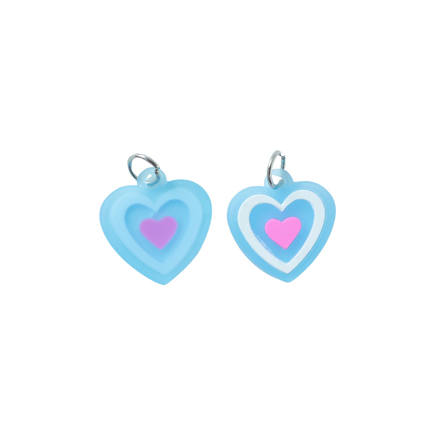 Cute Heart Shape Bag Charm Keychain Set (10 Pc)