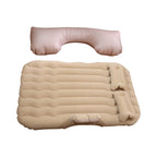 Car Air Mattress Bed Set With Inflatable Cushions And Pump -1 Set (Mix Design)