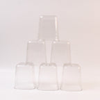 6pc Transparent Diamond Medium Serving Glass Set Glass Set For Water Juice Etc
