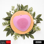 6996 Waterproof Face Wash Brush Face Scrubber Facial Cleansing Brush Exfoliating Silicone Face Hot Compress Scrubber Cleaning For Deep Skin Care Heart Shaped For Women For Home