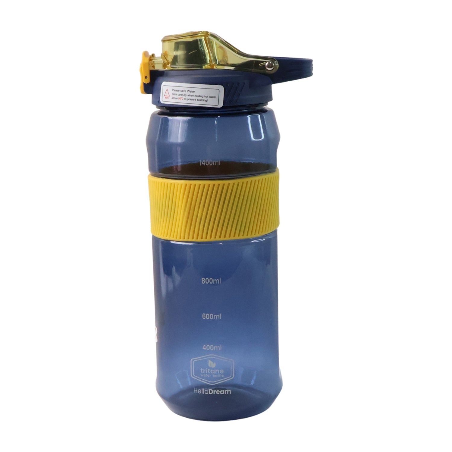 Angled view of hydration sports water bottle with durable construction