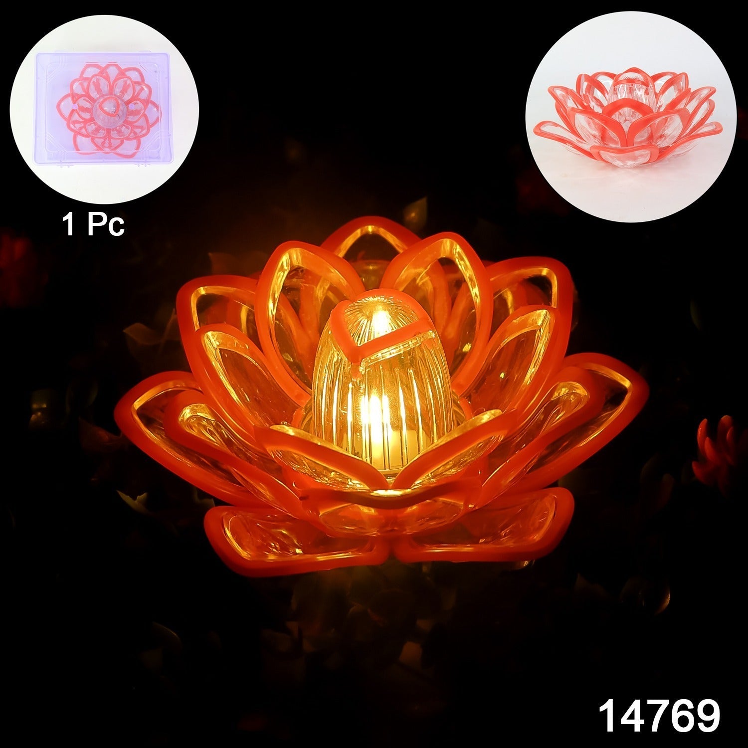 Battery-operated LED candle light for safe festive decor