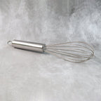 Multi-purpose small stainless steel whisk with ergonomic handle