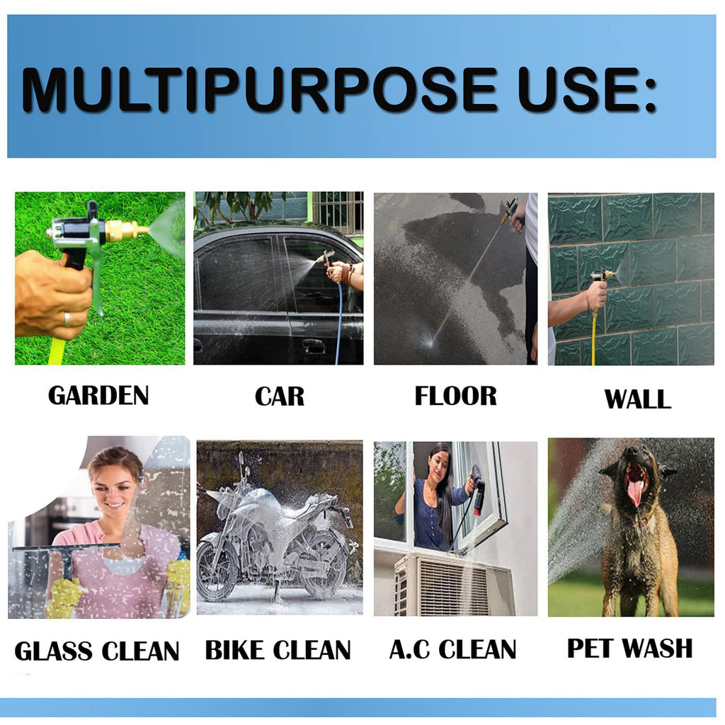 1608 Durable Gold Plated Metal Trigger Hose Nozzle Water Lever Spray