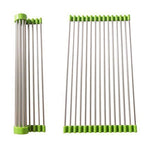 2064 Foldable Drain Rack Kitchen Sink Roll Up Dish Drying Rack Portable Dish Rack