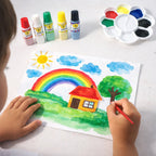 Kids Water Colour Painting Set With Brush  Mixing Palette (1 Set)