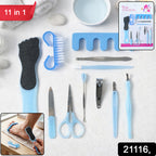 11 In 1 Manicure Pedicure Grooming Kit Nail Care Set (1 Set)