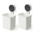 Wall Mounted Bathroom Storage Organizer Cup Set (2 Pc Set)