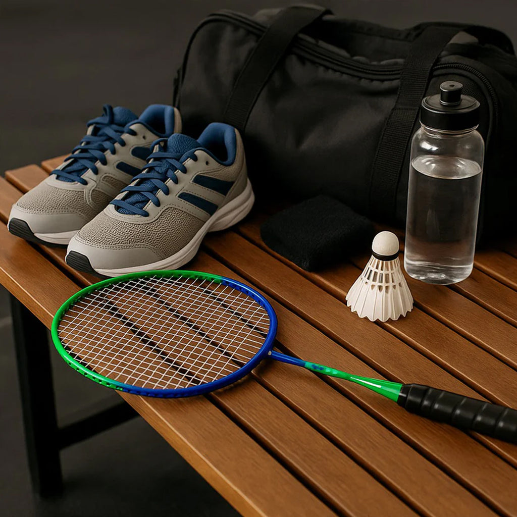 2 Pc Lightweight Kids Badminton Racket Set With Carry Bag