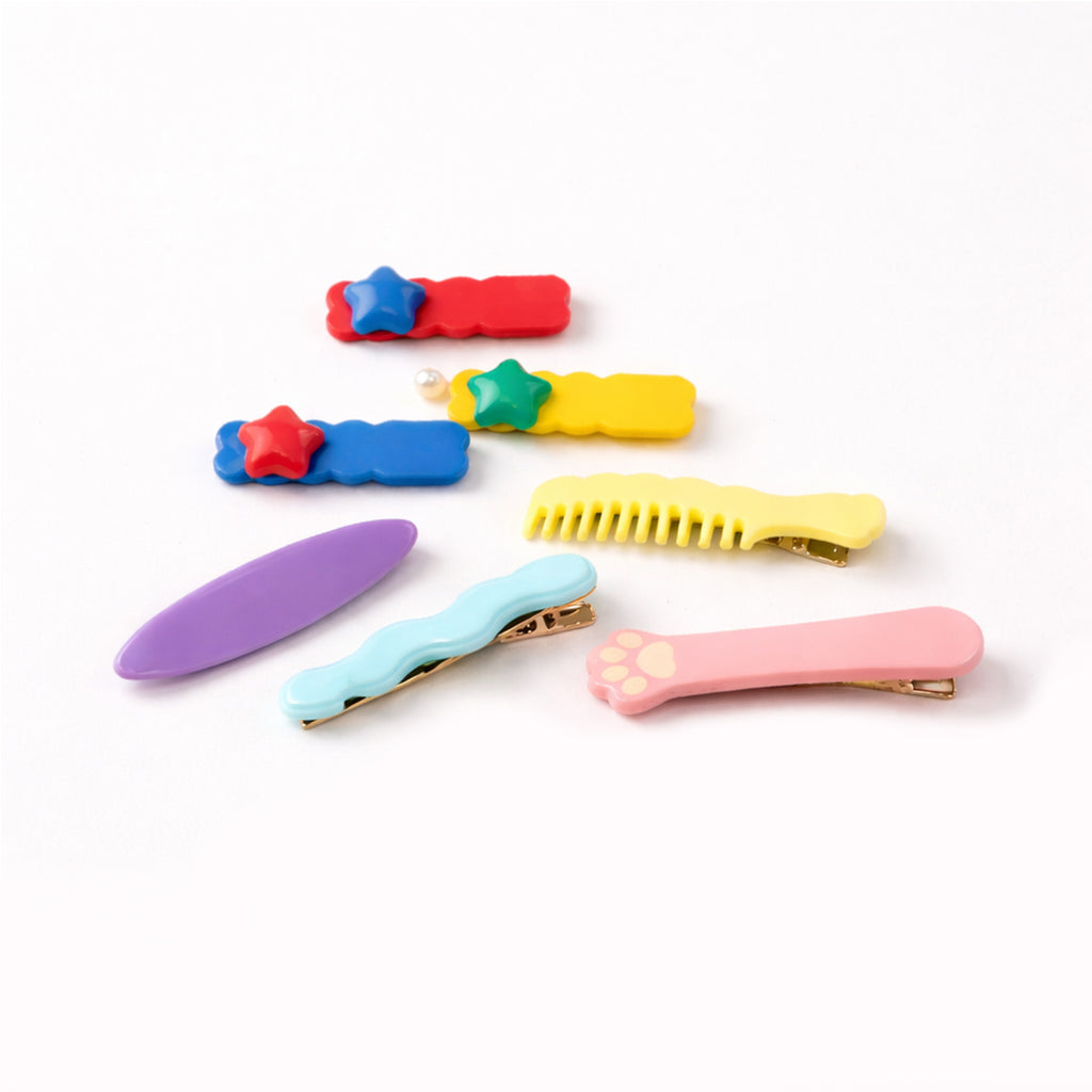 Cute Stylish Design Hair Clips Set (1 Set Mix Design)
