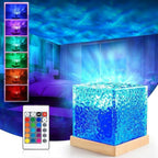 Crystal Cube LED Night Lamp with Remote RGB Color Changing Light