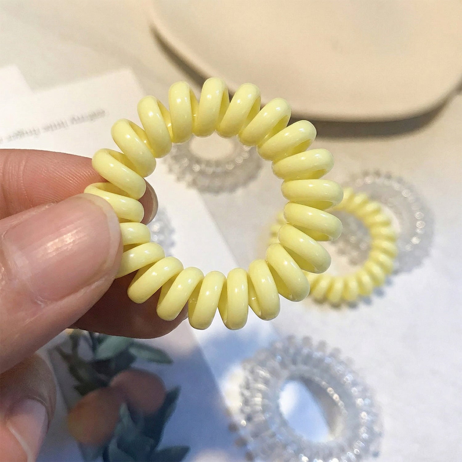 Premium Mix Color Telephone Wire Hair Band (1 Pc)