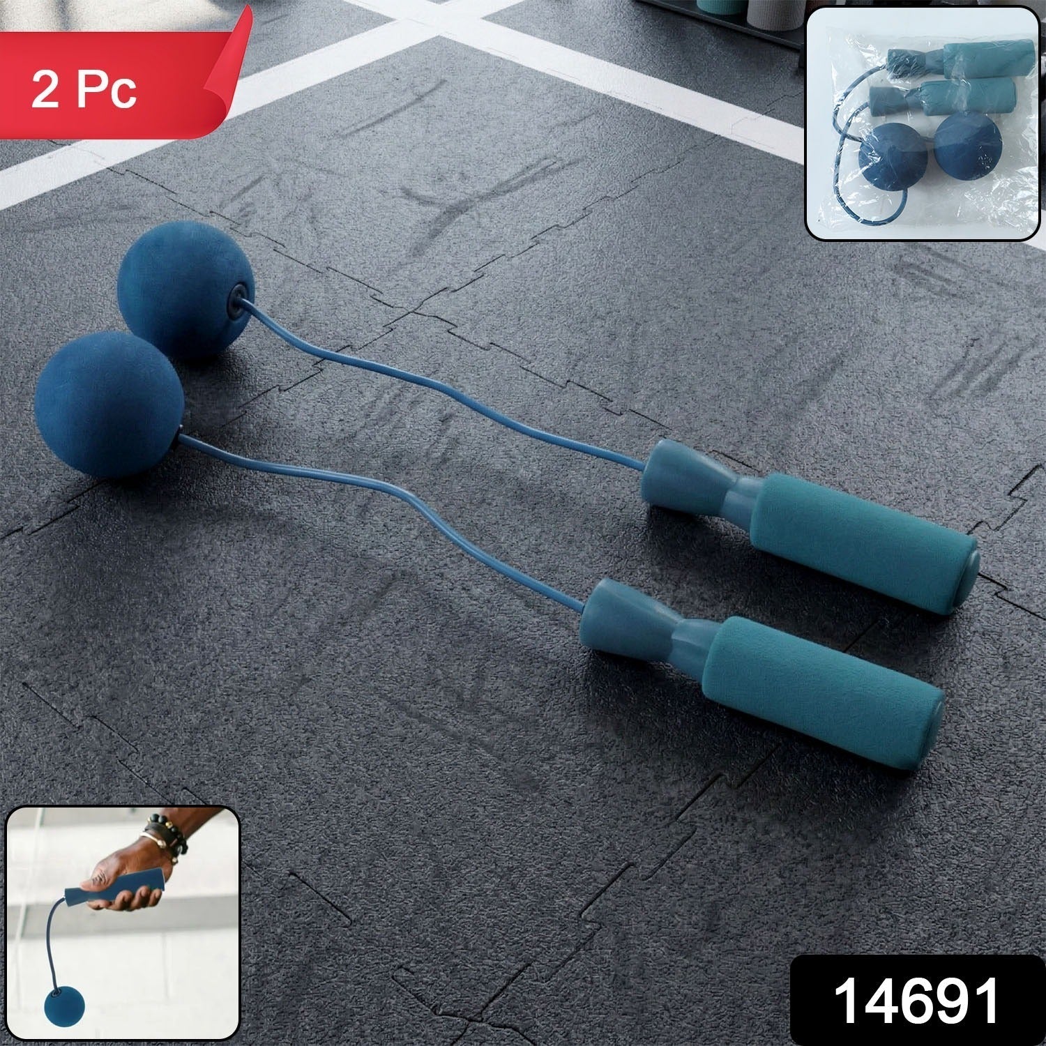 Wrist exercise ball with handle and rope for hand and forearm workouts