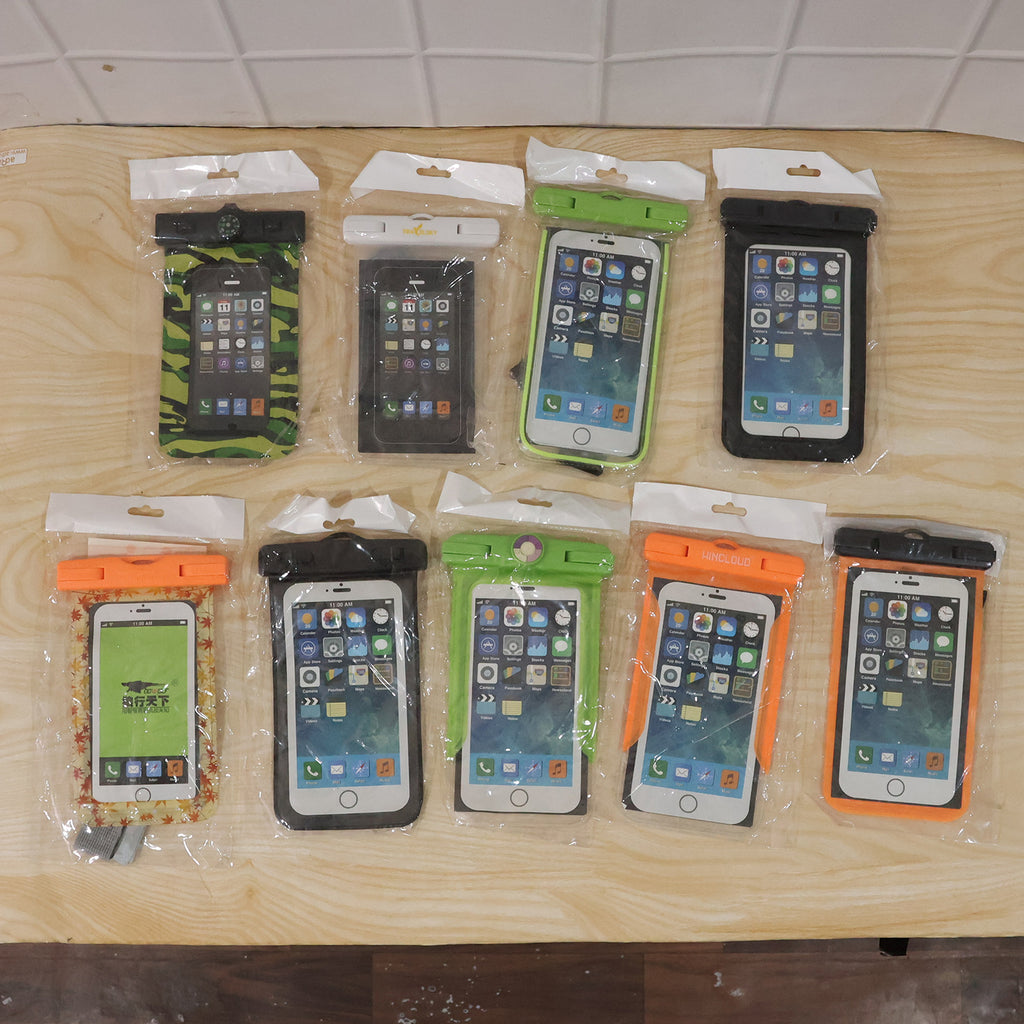 Mix Color Waterproof Mobile Pouch With Compass  1 Pc Universal Phone Case With Lanyard