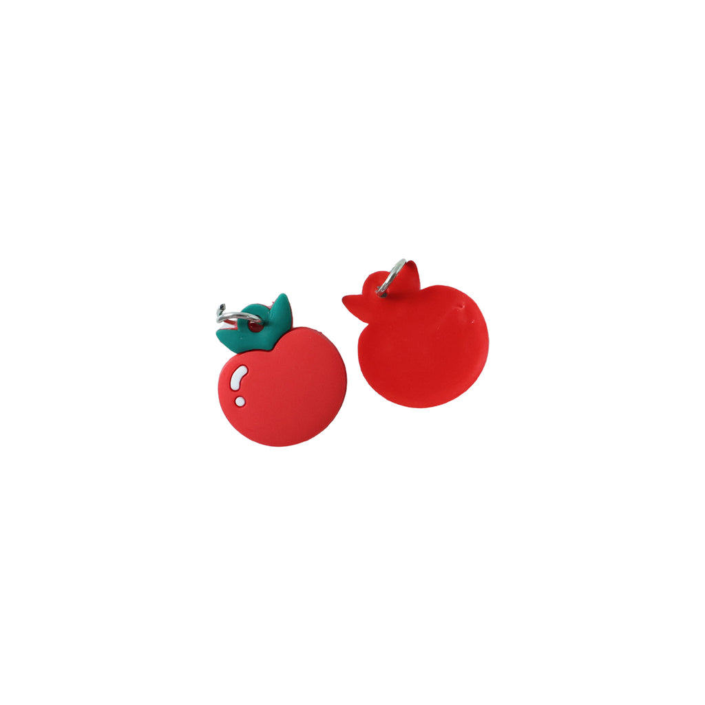Cute Red Apple Shape Bag Charm Keychain Set (10 Pc)