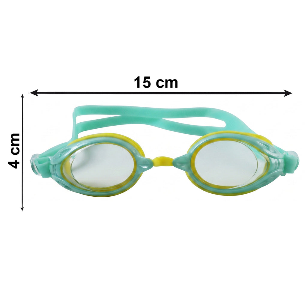Kids Dual Color Swimming Goggles With Clear Vision Lens And Comfortable Fit  1 Pc