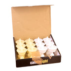 Set Of 12 White Water Sensor Led Diyas