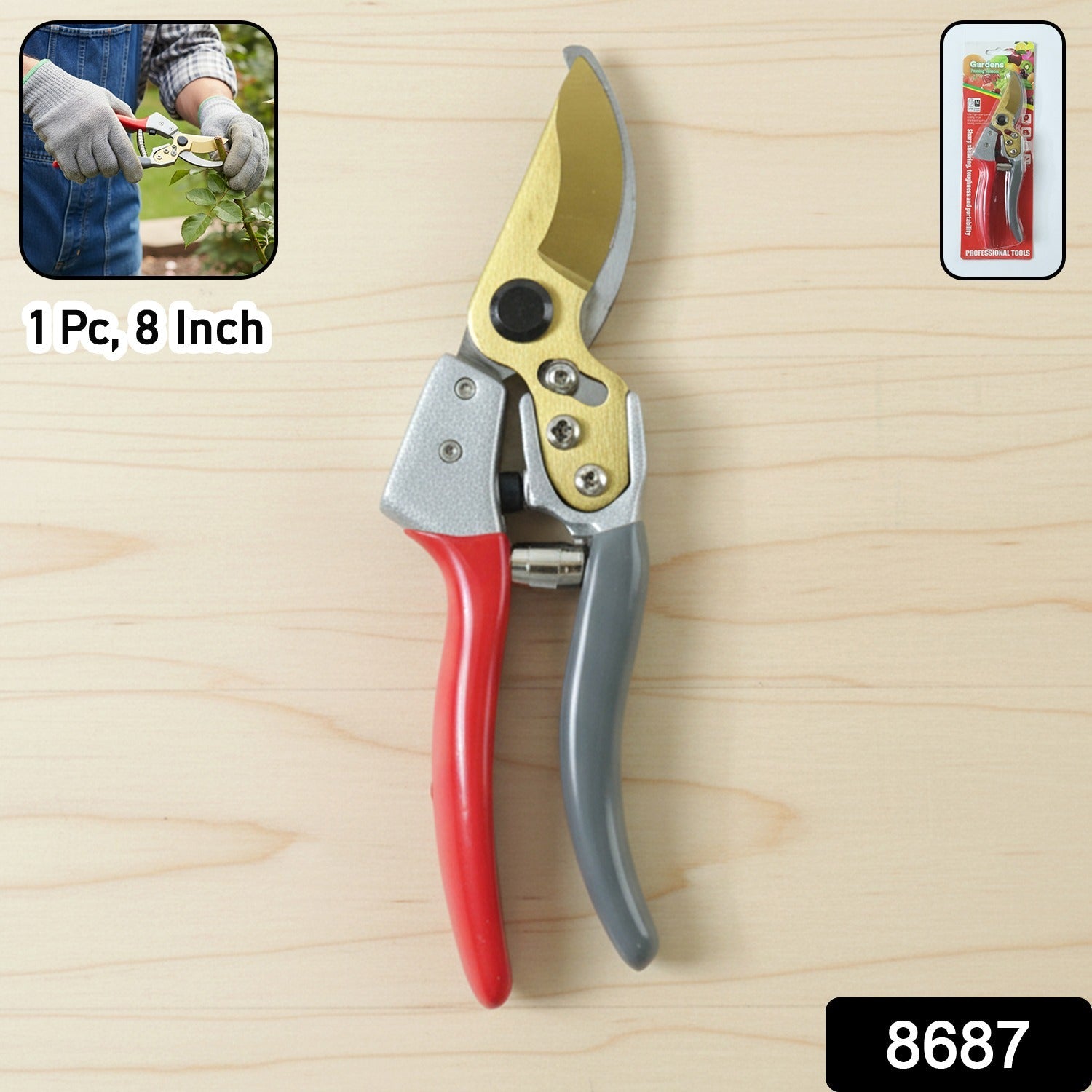 Heavy-duty garden secateurs for pruning flowers and small branches
